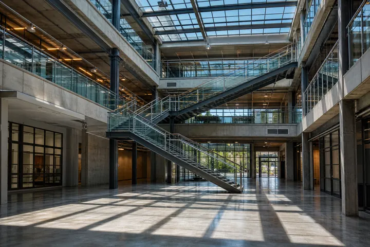 The engineering building atrium