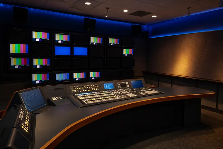 A television studio control room